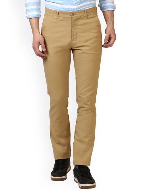

Parx Men Khaki Slim Fit Solid Regular Trousers