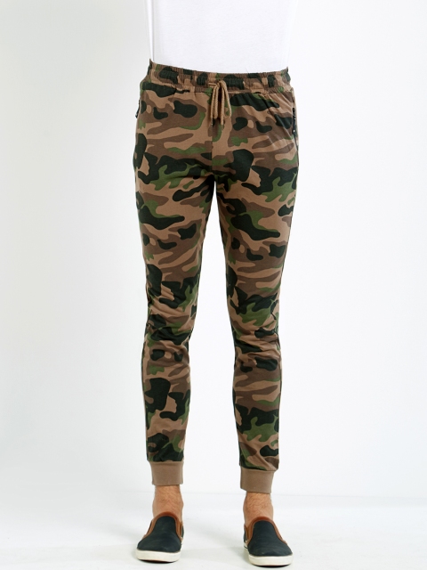 

Maniac Men Tan Camouflage Cotton Joggers