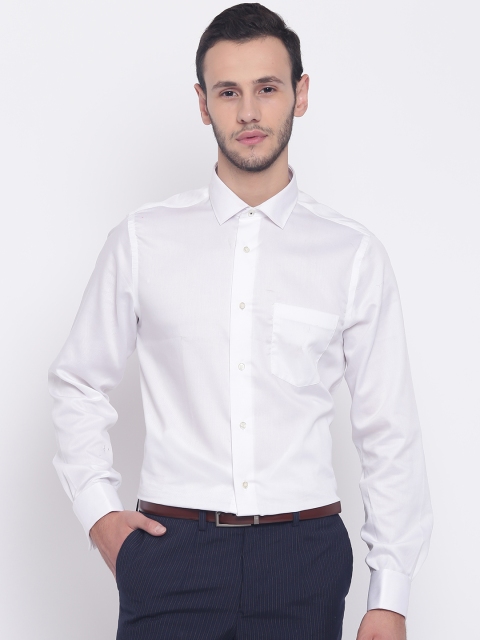 

Blackberrys Men White Regular Fit Solid Formal Shirt