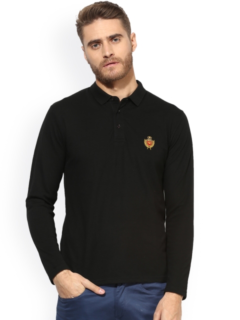 

Red Tape Men Black Solid Polo Collar T-shirt