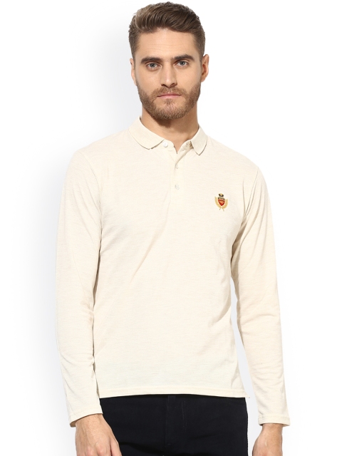 

Red Tape Men Beige Solid Polo Collar T-shirt