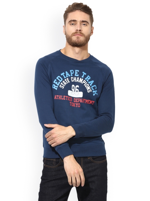

Red Tape Men Navy Blue Printed Sweatshirt