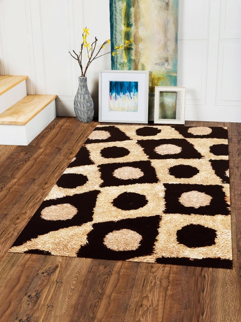 

Story@Home Coffee Brown & Beige Dots Pattern Carpet