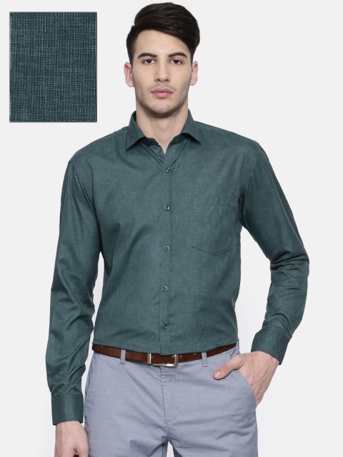 

RG DESIGNERS Men Teal Slim Fit Solid Formal Shirt