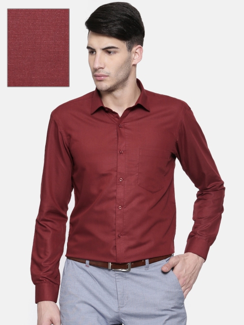 

RG DESIGNERS Men Maroon Slim Fit Solid Formal Shirt
