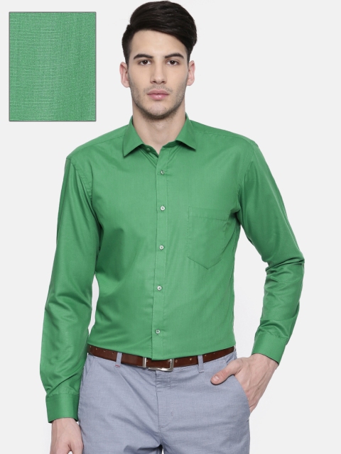 

RG DESIGNERS Men Green Slim Fit Solid Formal Shirt