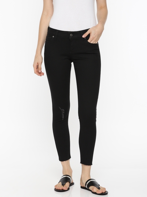 

Vero Moda Women Black Slim Fit Mid-Rise Clean Look Stretchable Jeans