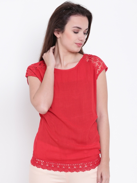 

Madame Women Red Solid Top