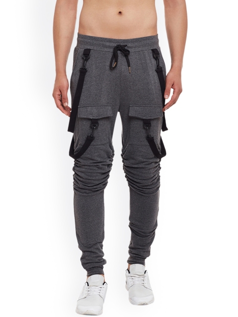 

FUGAZEE Men Charocal Solid Slim Fit Joggers, Charcoal