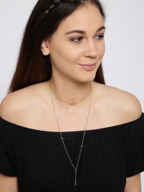 

OOMPH Gold-Toned Multi-Layered Lariat Necklace