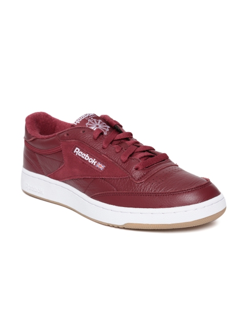 

Reebok Classic Men Maroon CLUB C 85 ESTL Sneakers