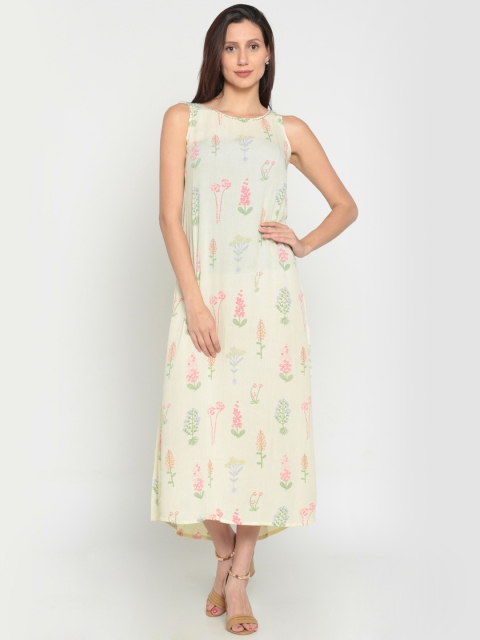 

Colour Me by Melange Women Off-White Printed A-Line Dress