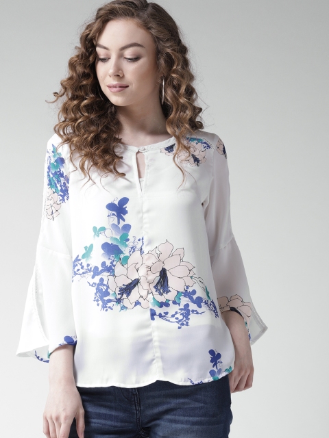 

Mast & Harbour Women Off-White Printed Top