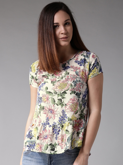 

HERE&NOW Women Multicoloured Printed A-Line Top, Multi