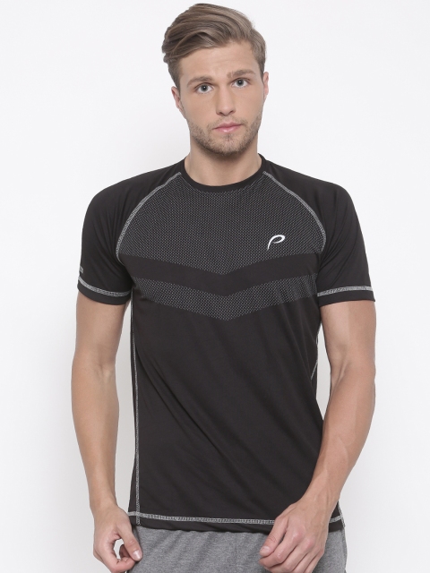 

Proline Active Men Black Solid Round Neck T-shirt