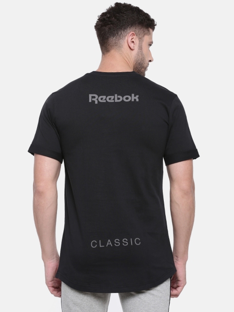 

Reebok Classic Men Black Printed Round Neck T-shirt