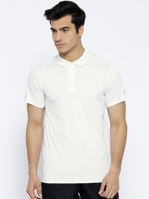 

Reebok Men White WOR Solid Training Polo T-shirt