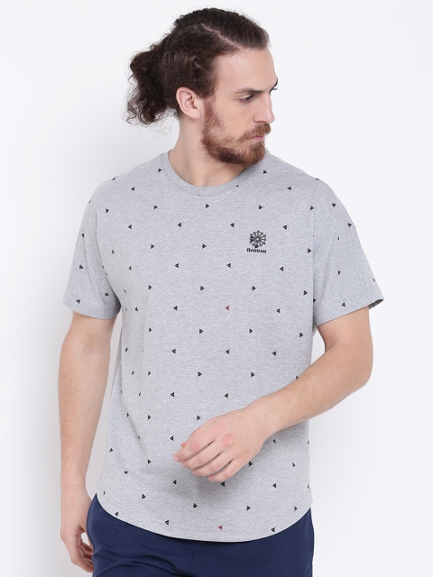 

Reebok Classic Grey Melange Graphic Pack Q1 Printed T-shirt