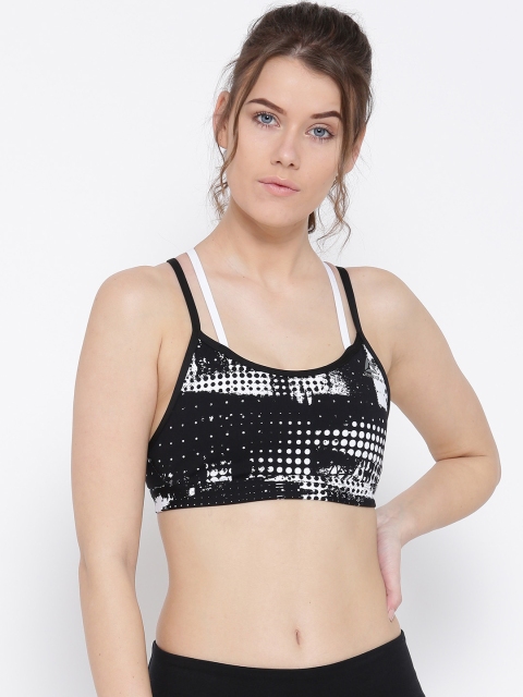 

Reebok Black Hero Strappy-Geocast Printed Bra CG1057