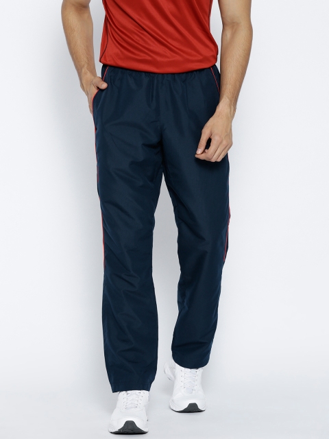 

Reebok Men Navy Woven Training Track Pants, Navy blue