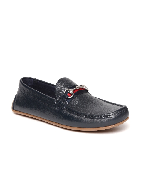 

Louis Philippe Men Navy Blue Leather Loafers