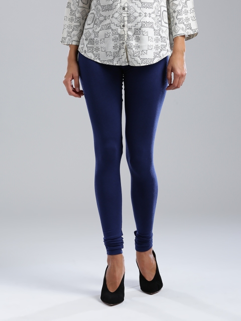 

WISHFUL by W Women Navy Blue Churidar Leggings