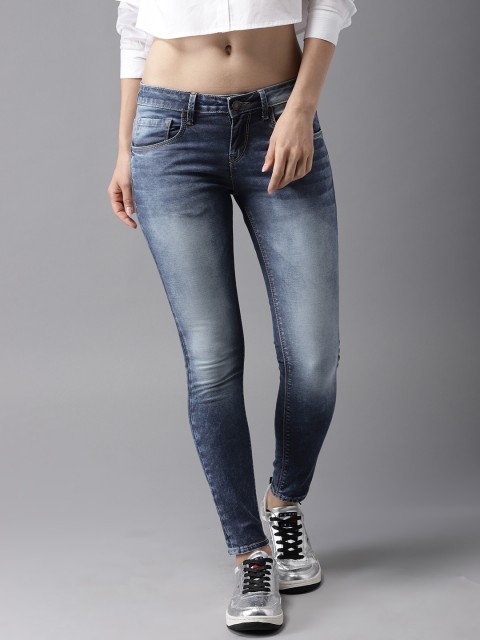 

Moda Rapido Women Blue Skinny Fit Mid-Rise Cropped Clean Look Stretchable Jeans