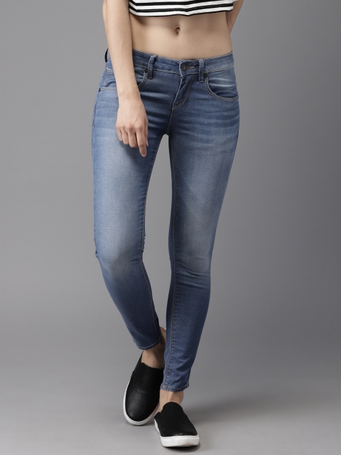

Moda Rapido Women Blue Skinny Fit Mid-Rise Cropped Clean Look Stretchable Jeans