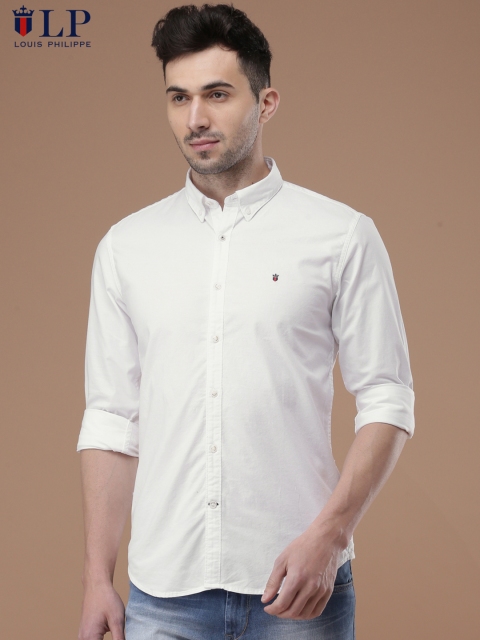 

Louis Philippe Sport Men White Slim Fit Solid Casual Shirt