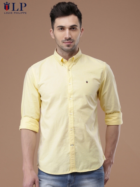 

Louis Philippe Sport Men Yellow Super Slim Fit Solid Casual Shirt