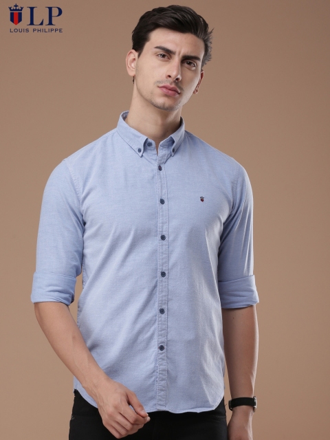 

Louis Philippe Sport Men Blue Super Slim Fit Solid Casual Shirt