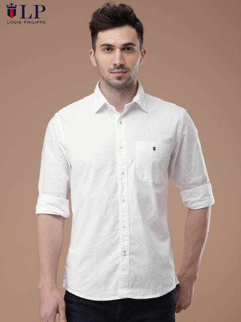 

Louis Philippe Sport Men White Super Slim Fit Solid Casual Shirt