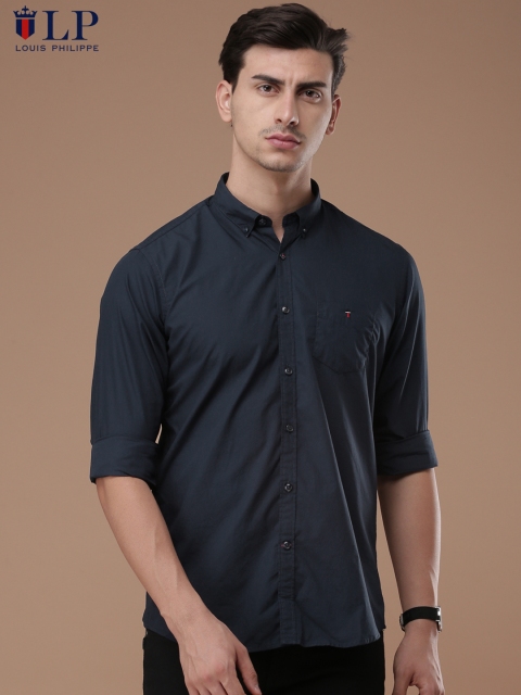 

Louis Philippe Sport Men Navy Slim Fit Solid Casual Shirt, Navy blue