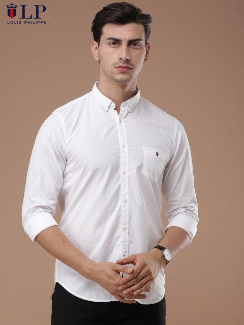 

Louis Philippe Sport Men White Super Slim Fit Solid Casual Shirt