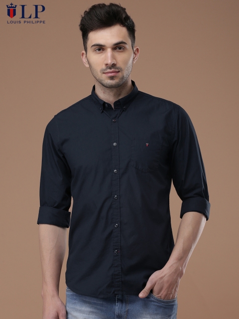 

Louis Philippe Sport Men Navy Blue Slim Fit Solid Casual Shirt