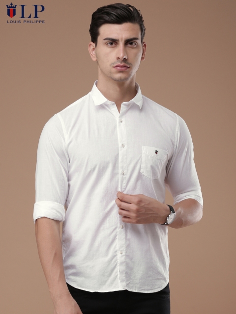 

Louis Philippe Sport Men White Slim Fit Solid Casual Shirt