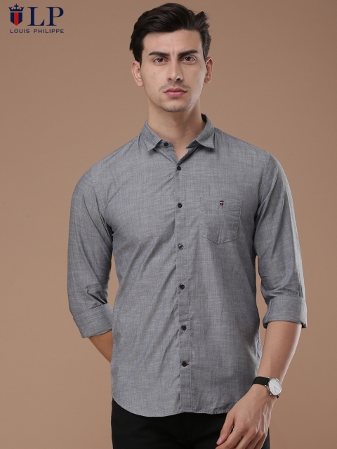 

Louis Philippe Sport Men Grey Super Slim Fit Solid Casual Shirt