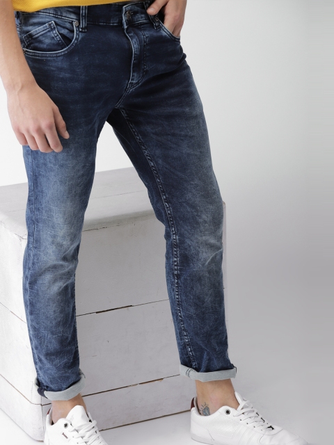 

Mast & Harbour Men Blue Skinny Fit Mid-Rise Clean Look Stretchable Jeans