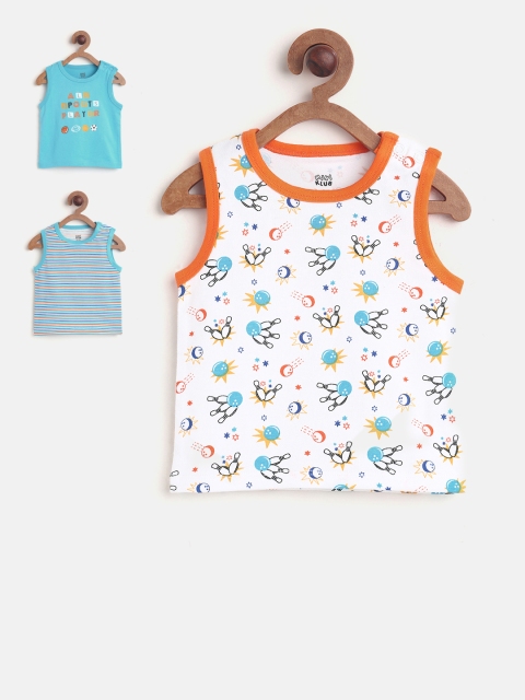

MINI KLUB Boys Pack of 3 Printed T-Shirts, Blue