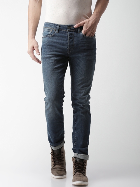 

SELECTED Men Blue Skinny Fit Mid-Rise Clean Look Stretchable Jeans