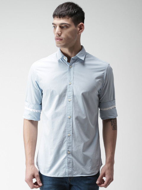 

SELECTED Men Blue Slim Fit Striped Casual Shirt