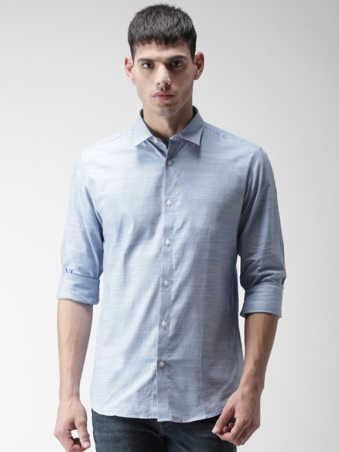 

SELECTED Men Blue Slim Fit Solid Casual Shirt