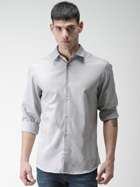 

SELECTED Men Grey Solid Casual Shirt