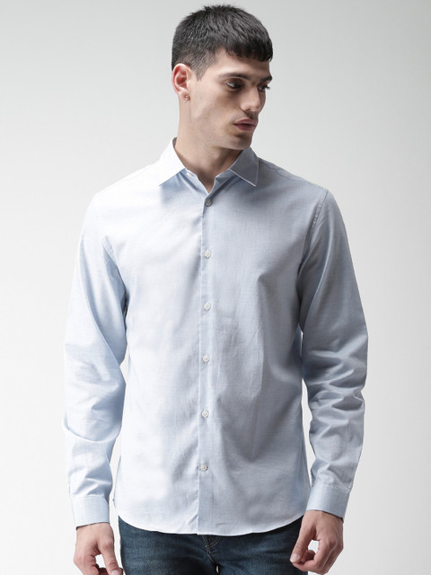 

SELECTED Men Blue Solid Casual Shirt