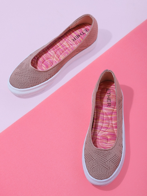 

ether Women Dusty Pink Woven Design Ballerinas