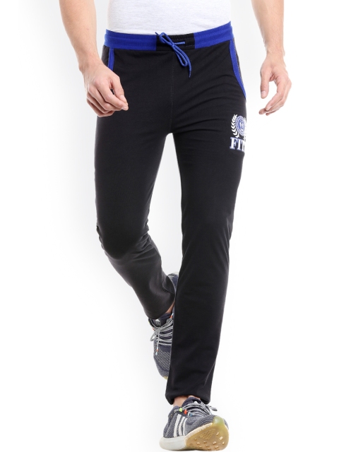 

FiTZ Men Black Solid Track Pants