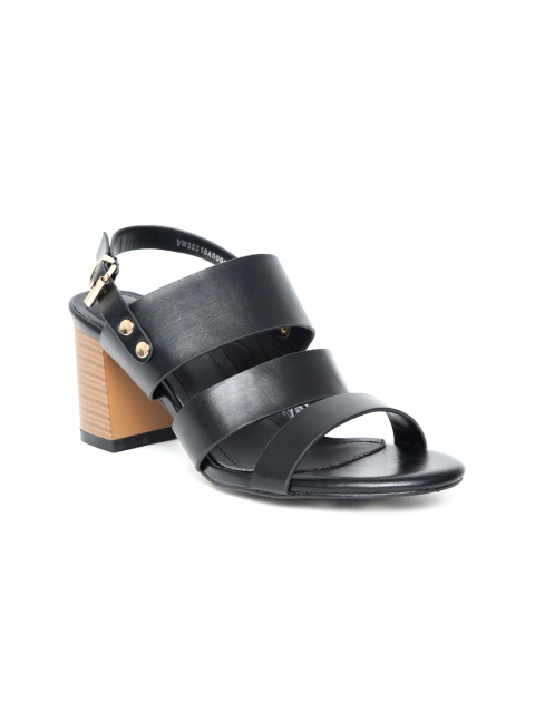 

Van Heusen Women Black Solid Sandals