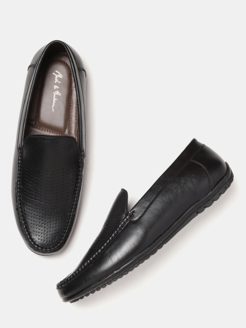 

Mast & Harbour Men Black Perforated Loafers