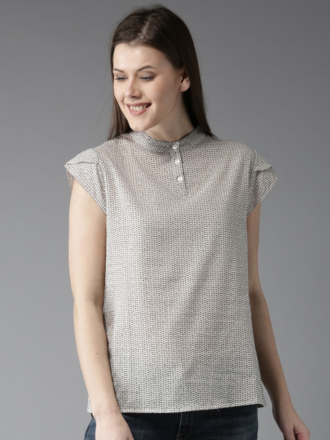 

Moda Rapido Women Beige Printed Top