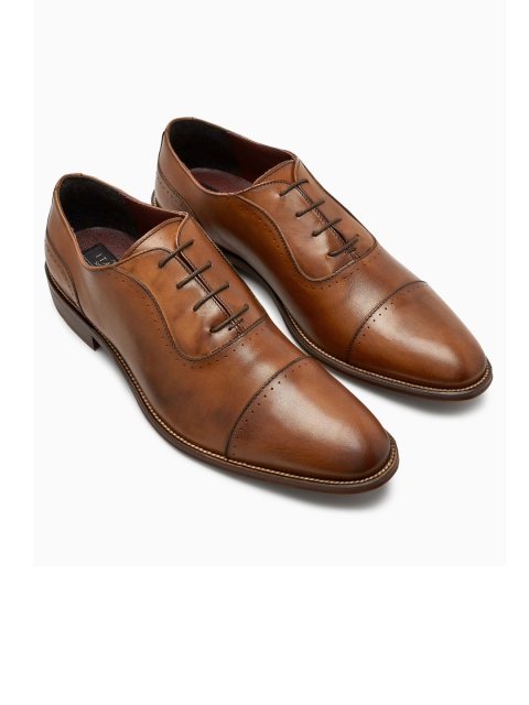 

next Men Brown Leather Oxfords